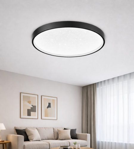 جلوب ليد سقف اطار عريض أسود+أبيض